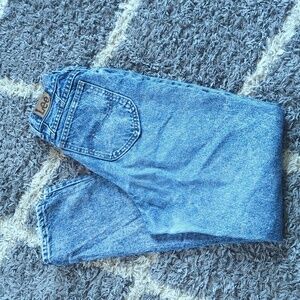 Vintage Riders By Lee Distressed Denim High Rise Straight Leg Mom Jean 26"